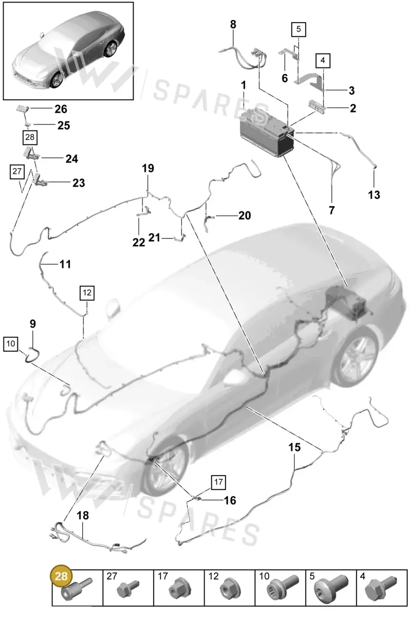 PAF009554 — Porsche Panamera (2016-2020) diagram p49902010, position 28