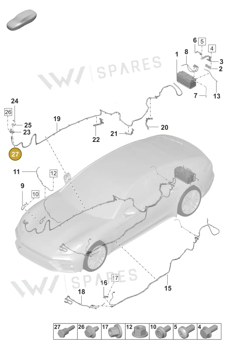 PAF009554 — Porsche Panamera (2020-2023) diagram p58902010, position 27