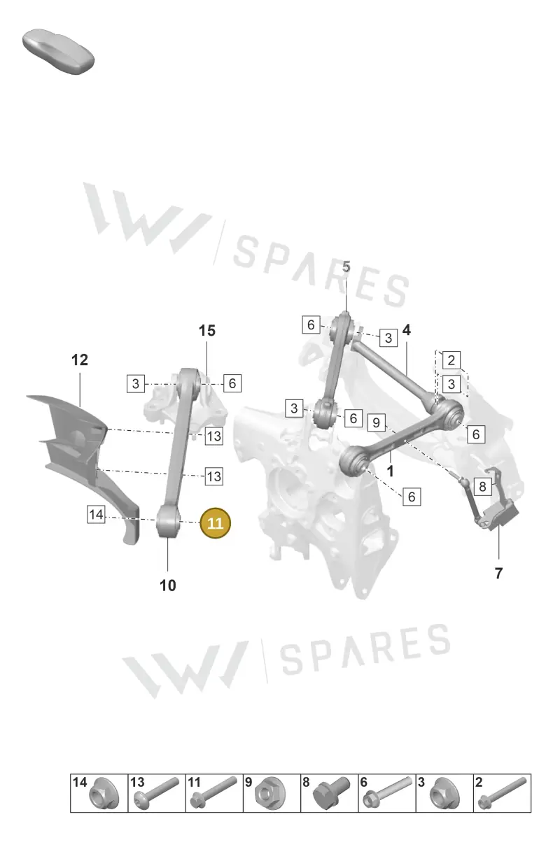 PAF009589 — Porsche 911 (2021-2022) diagram p59501050, position 11