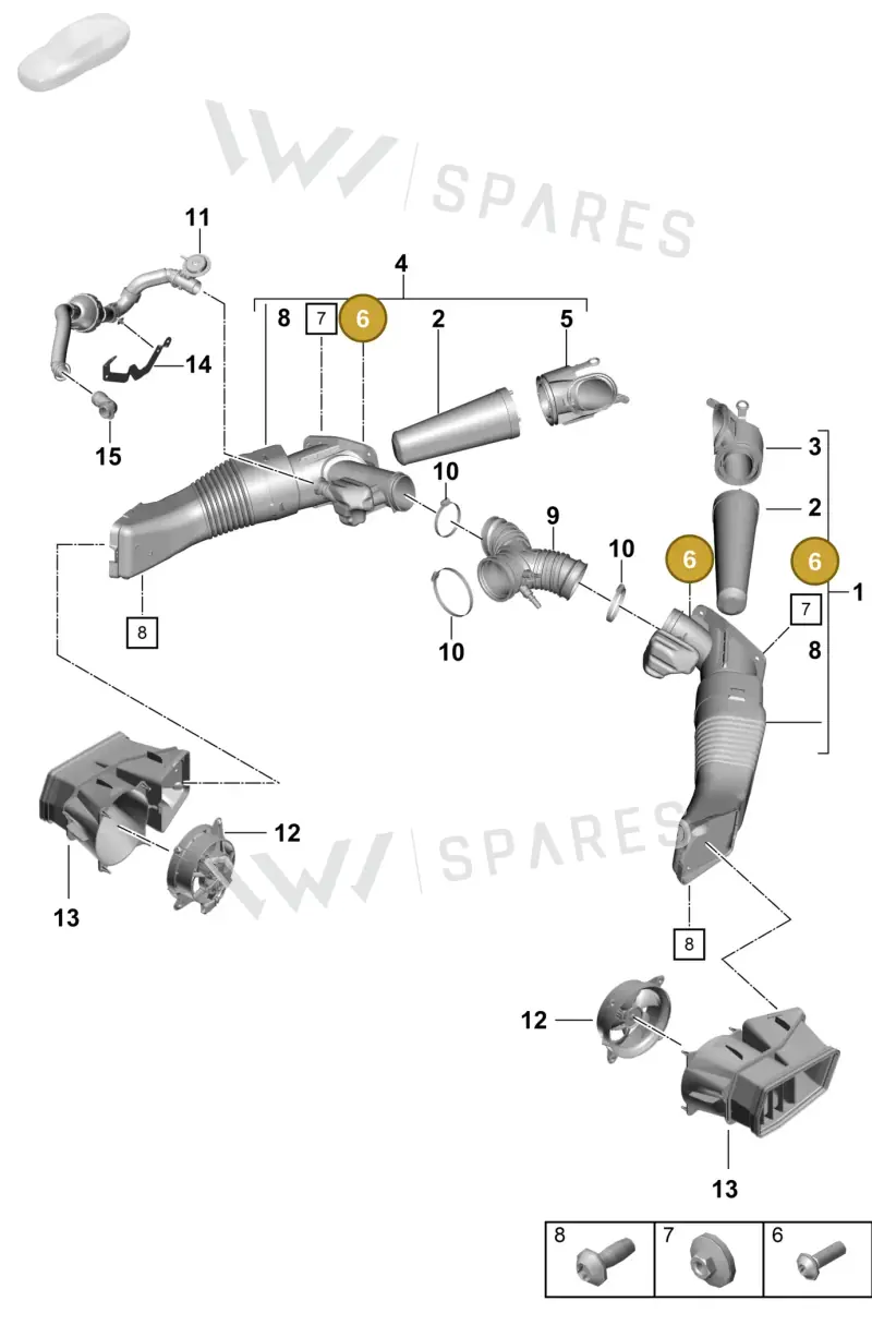PAF009808 — Porsche Boxster Spyder (2019-2020) diagram p55106000, position 6