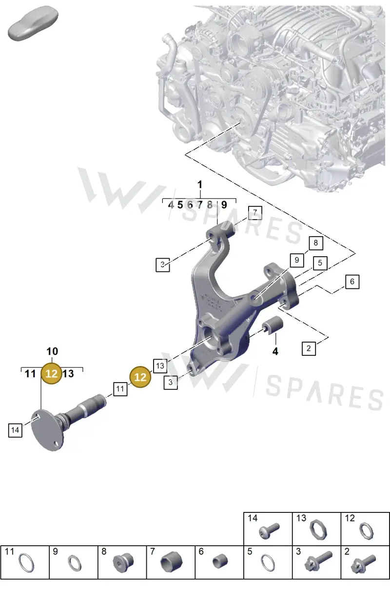PAF009835 — Porsche 911 (2021-2022) diagram p59102100, position 12