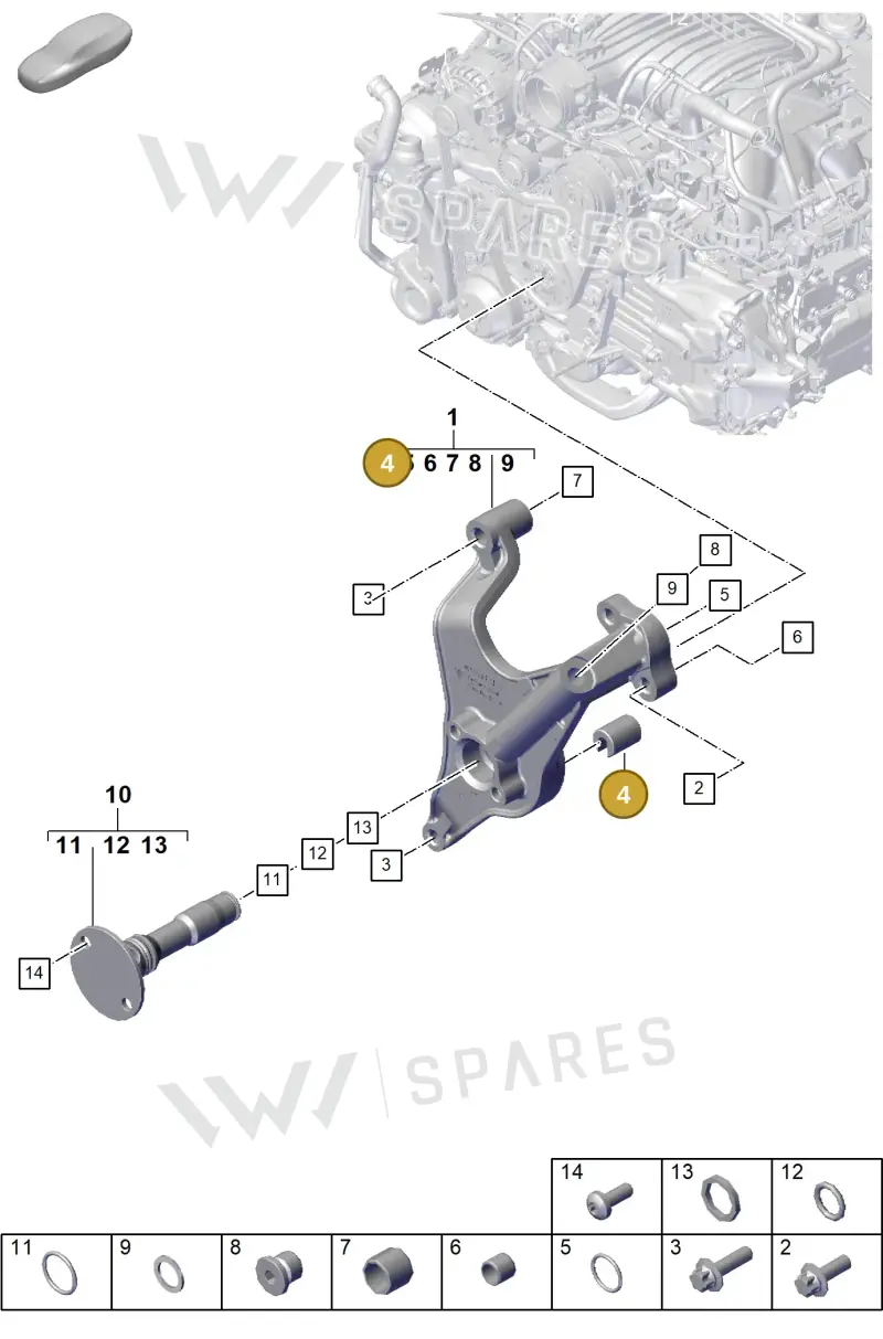 PAF009912 — Porsche 911 (2021-2022) diagram p59102100, position 4