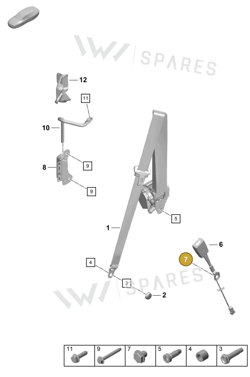 PAF009929 — Porsche Boxster Spyder (2019-2020) diagram p54812000, position 7
