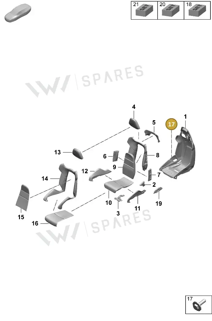 PAF009929 — Porsche Taycan Sport Turismo (2023-2025) diagram p64817350, position 17