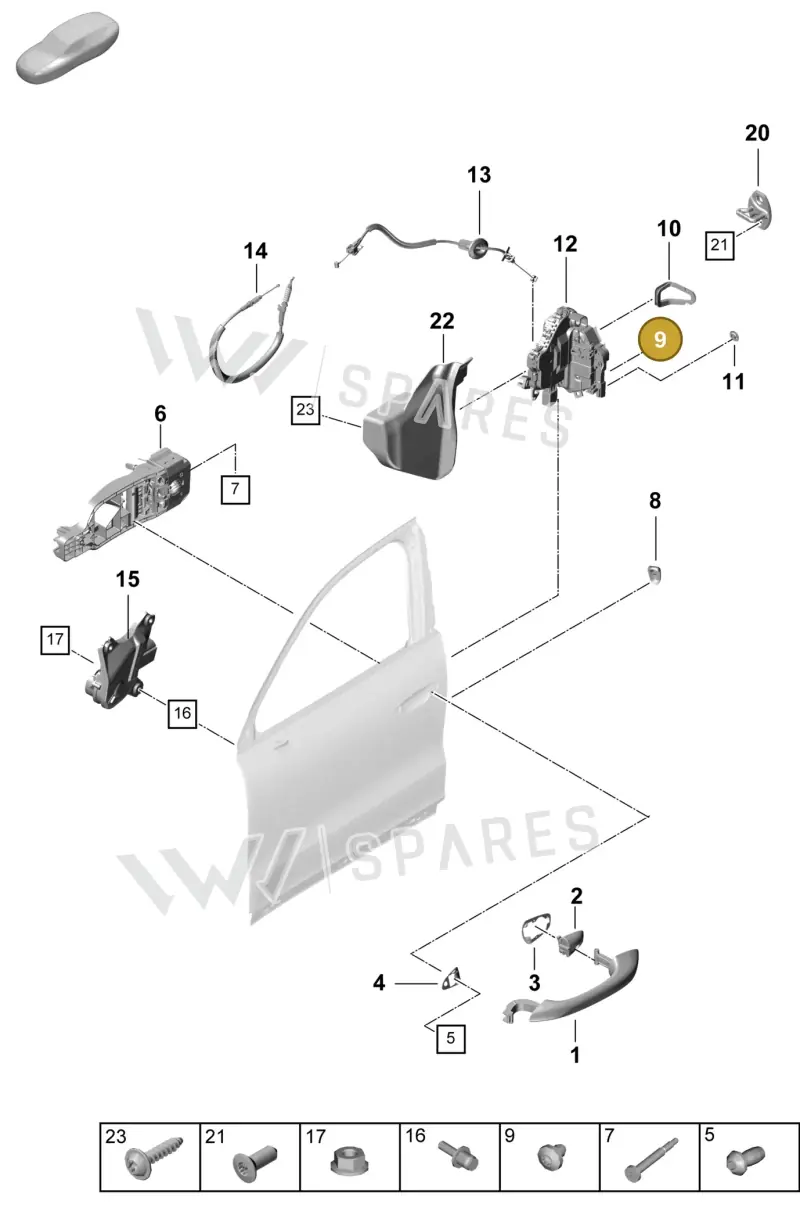 PAF009996 — Porsche Cayenne Coupe (2023-2023) diagram p60804200, position 9