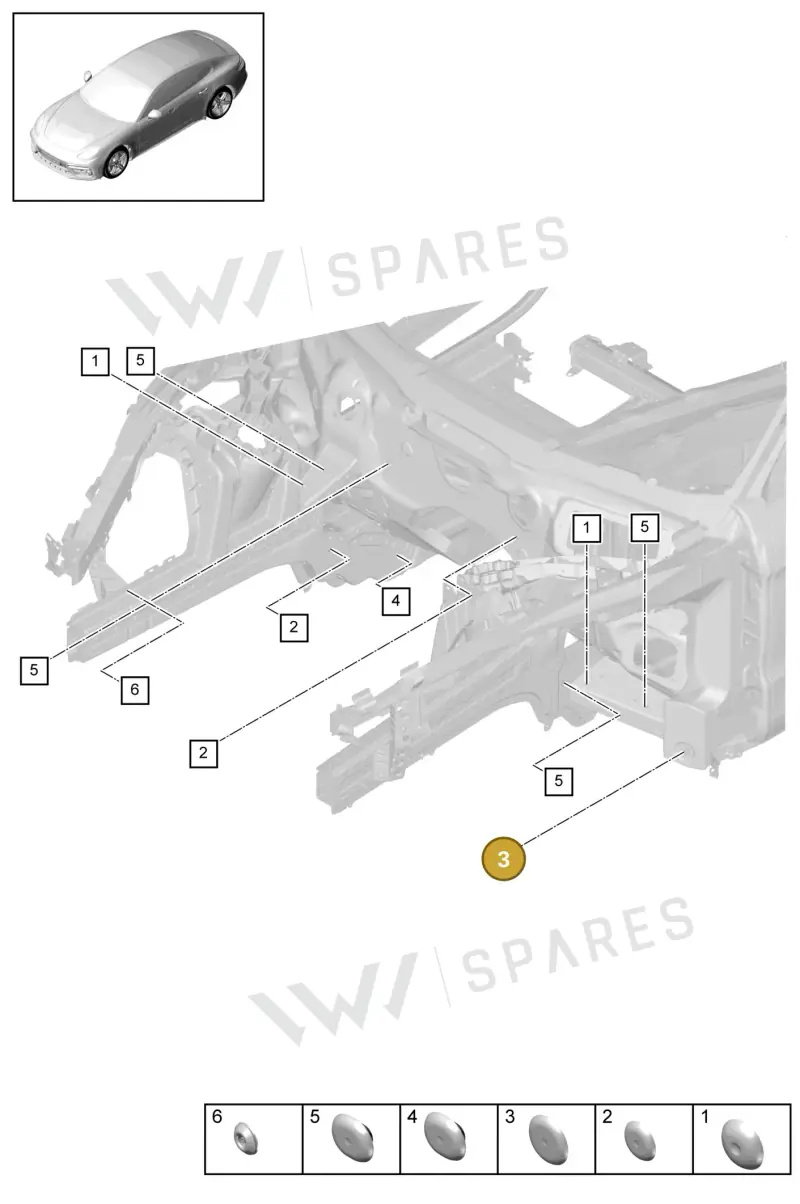 PAF010041 — Porsche Panamera (2023-2025) diagram p49806000, position 3