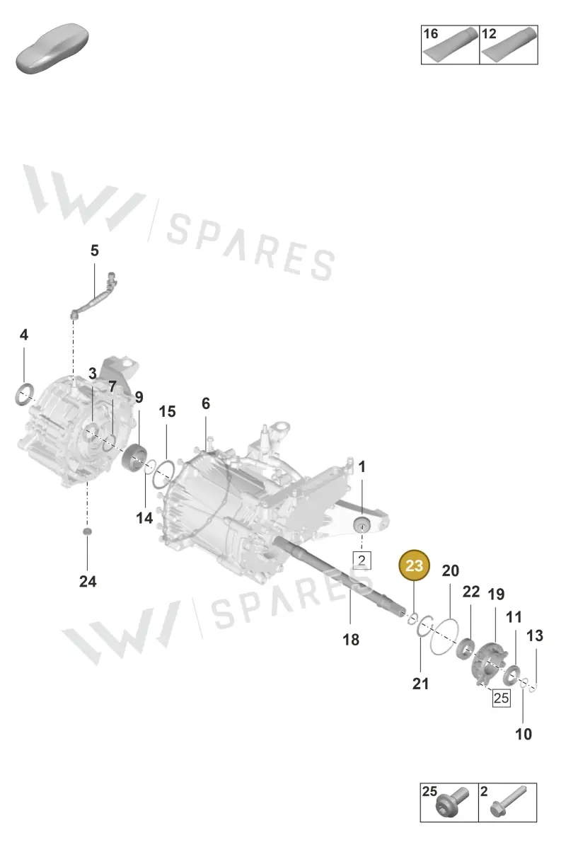 PAF010131 — Porsche Taycan Sport Turismo (2019-2024) diagram p56354100, position 23