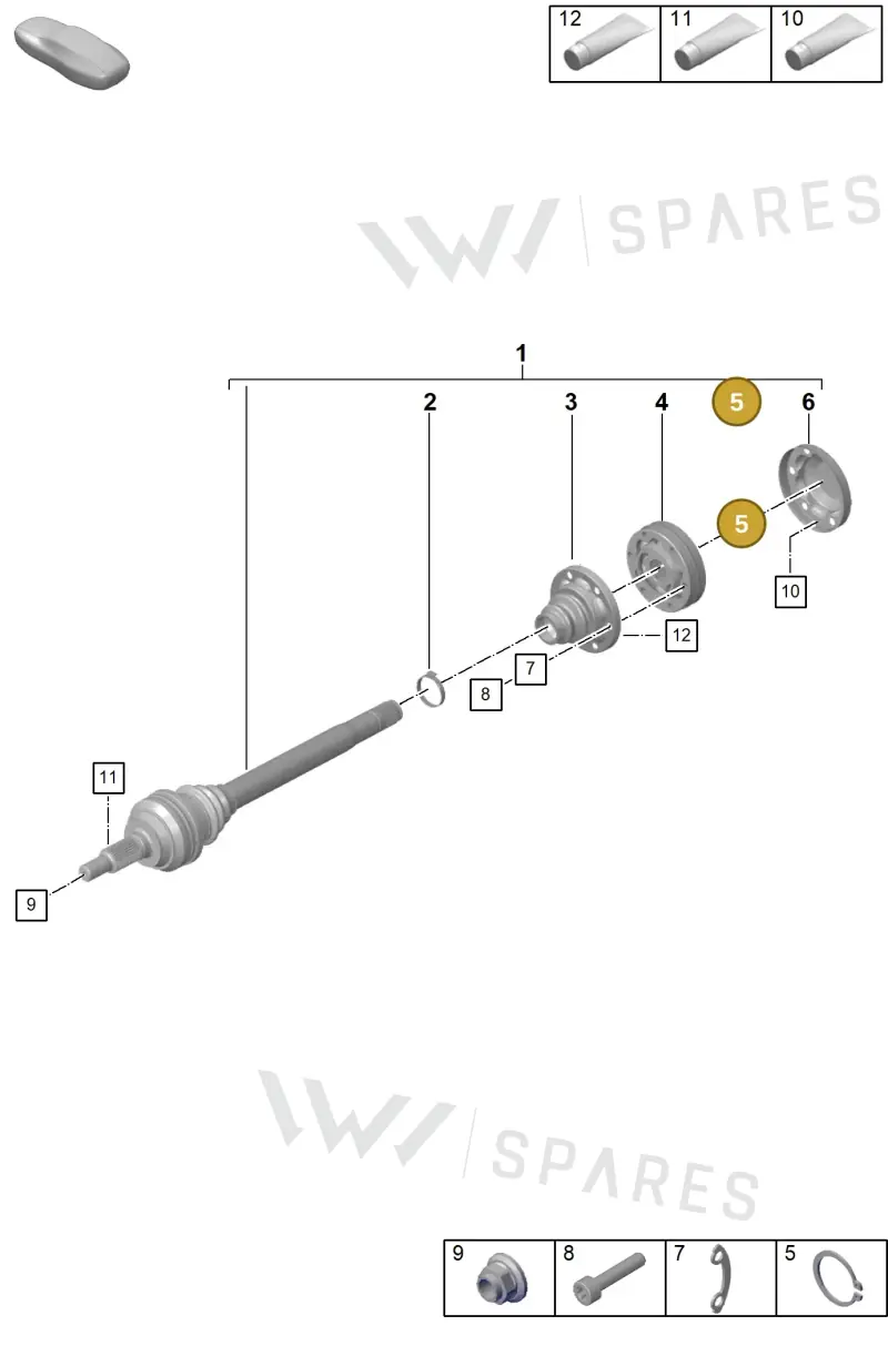 PAF010131 — Porsche 911 (2021-2022) diagram p59501100, position 5