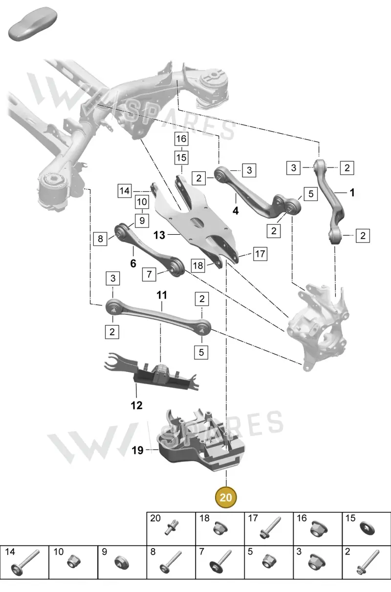 PAF010214 — Porsche Macan (2024-2024) diagram p61501050, position 20