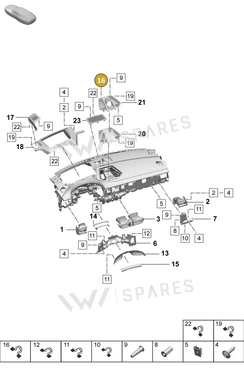 PAF010221 — Porsche Macan (2024-2024) diagram p61809050, position 16