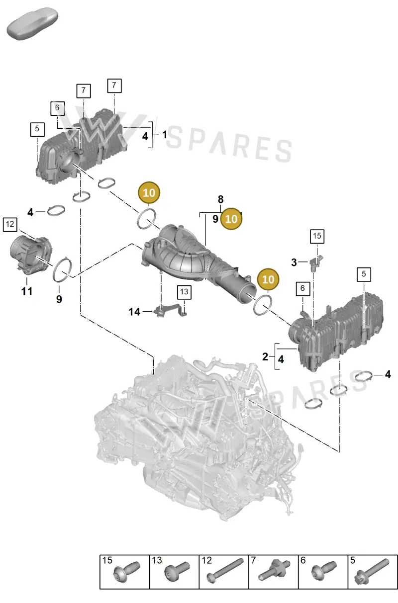 PAF010259 — Porsche 911 (2024-2025) diagram p63107150, position 10