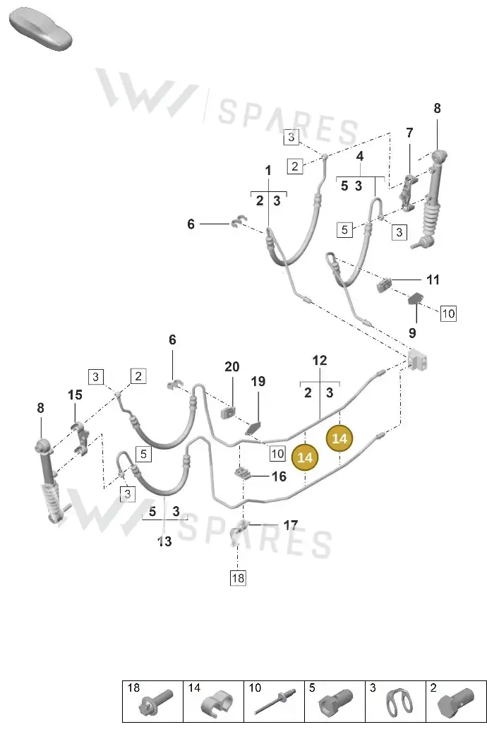 PAF010265 — Porsche 911 (2024-2025) diagram p53402120, position 14