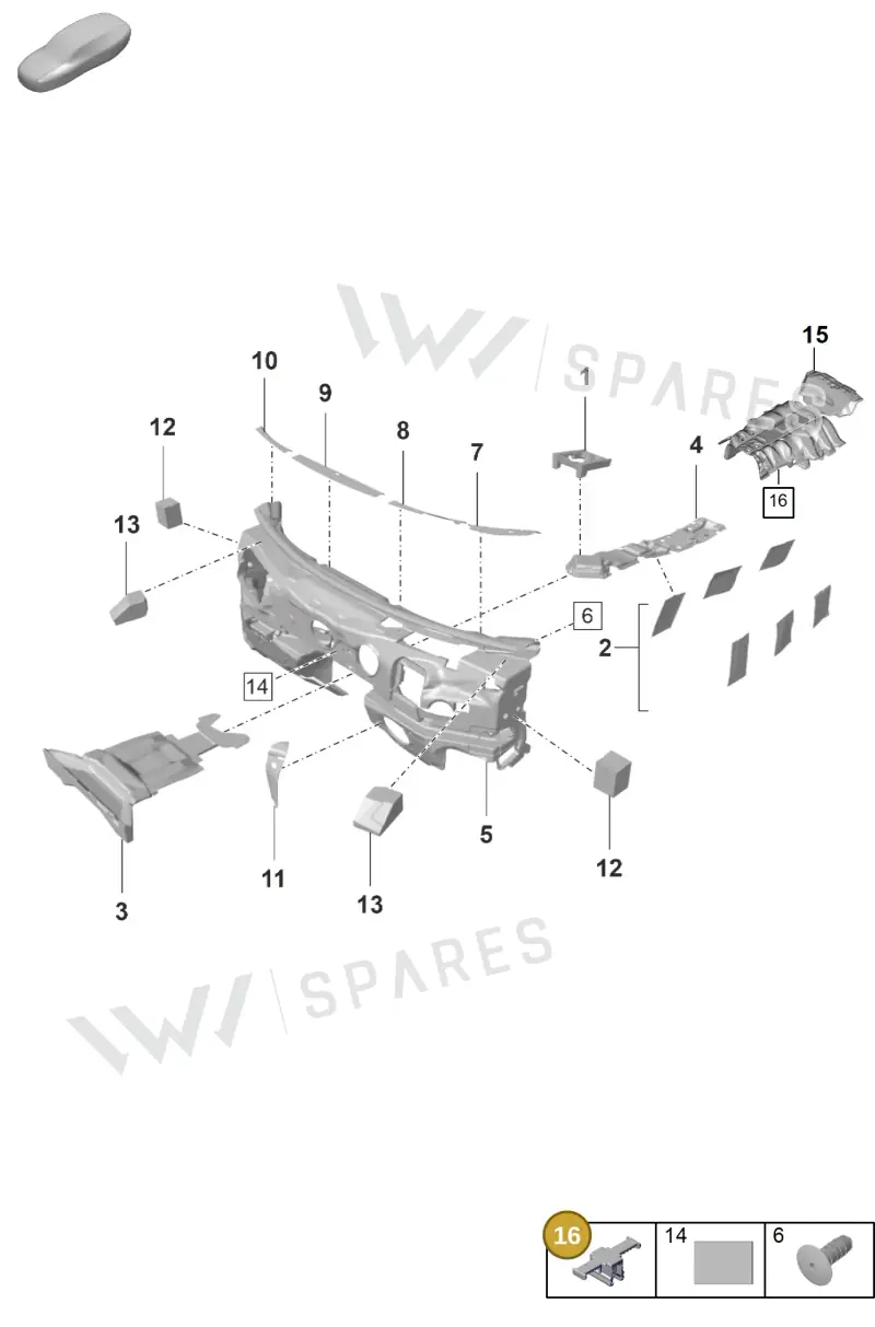 PAF010290 — Porsche Panamera (2020-2023) diagram p58807720, position 16