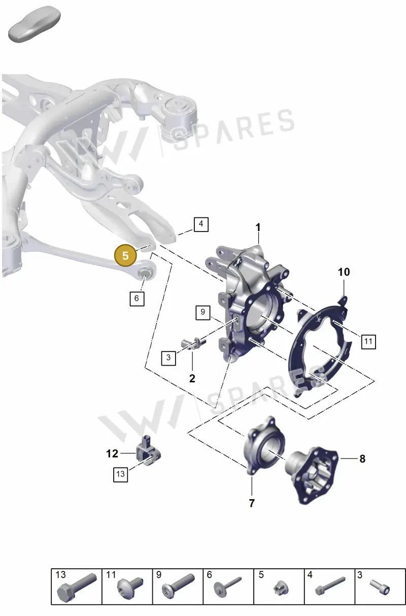PAF010332 — Porsche Cayenne Coupe (2023-2023) diagram p60501020, position 5