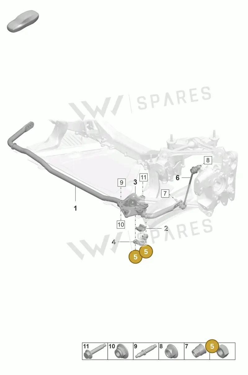 PAF011008 — Porsche 911 (2021-2022) diagram p59502100, position 5