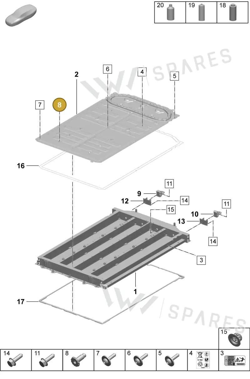 PAF011217 — Porsche Macan (2024-2024) diagram p61251010, position 8