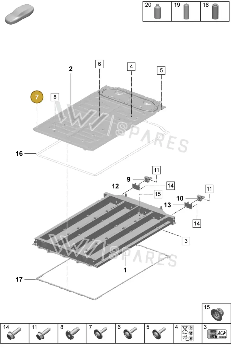 PAF011424 — Porsche Macan (2024-2024) diagram p61251010, position 7