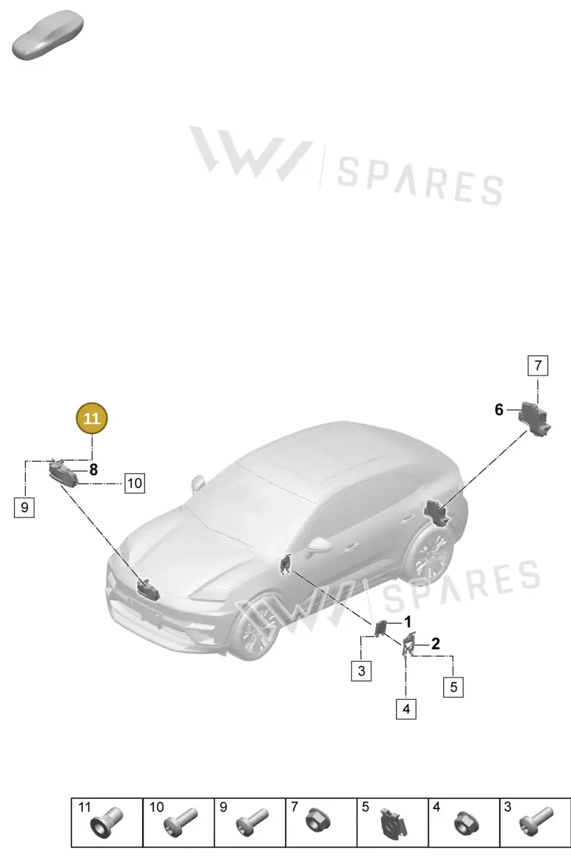 PAF011461 — Porsche Macan (2024-2024) diagram p61901600, position 11