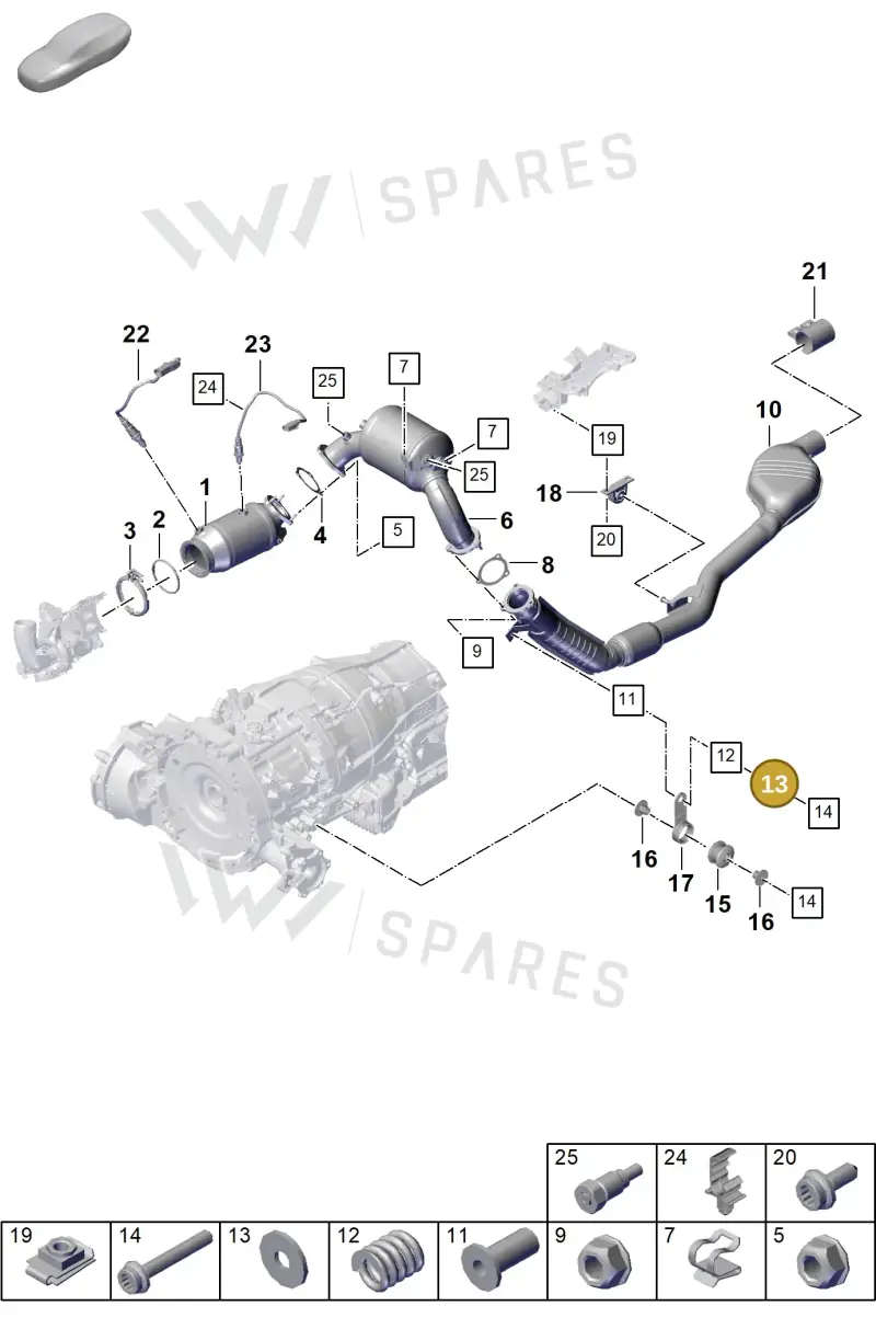 PAF01167026 — Porsche Cayenne Coupe (2023-2023) diagram p60202200, position 13