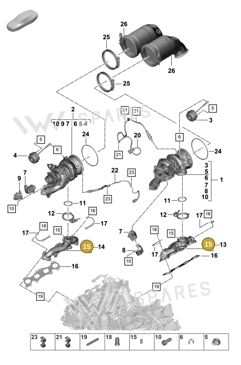 PAF0132032 — Porsche Panamera (2020-2023) diagram p58202000, position 15