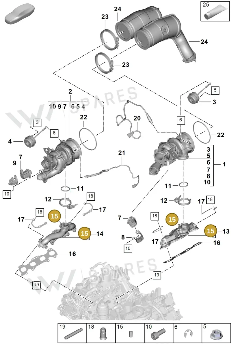 PAF0132032 — Porsche Cayenne Coupe (2023-2023) diagram p60202020, position 15