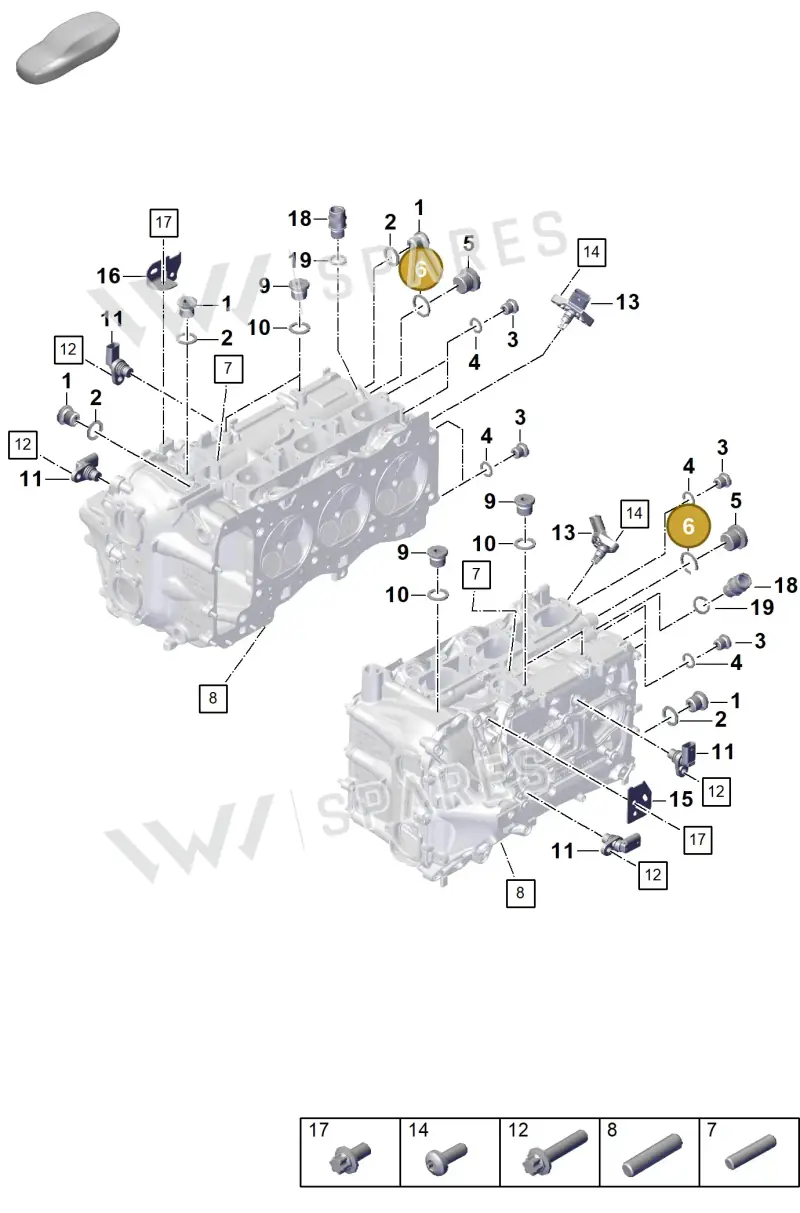 PAF013844 — Porsche 911 (2021-2022) diagram p59103020, position 6
