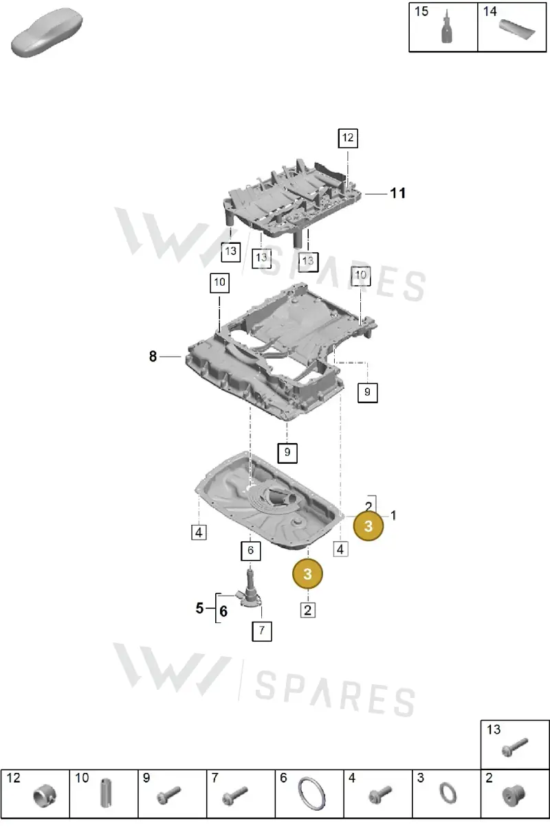 PAF013849 — Porsche Cayenne Coupe (2023-2023) diagram p60104110, position 3