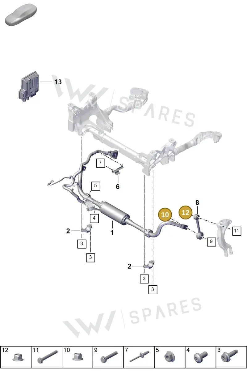 PAF015081 — Porsche Cayenne Coupe (2023-2023) diagram p60402100, position 10+12