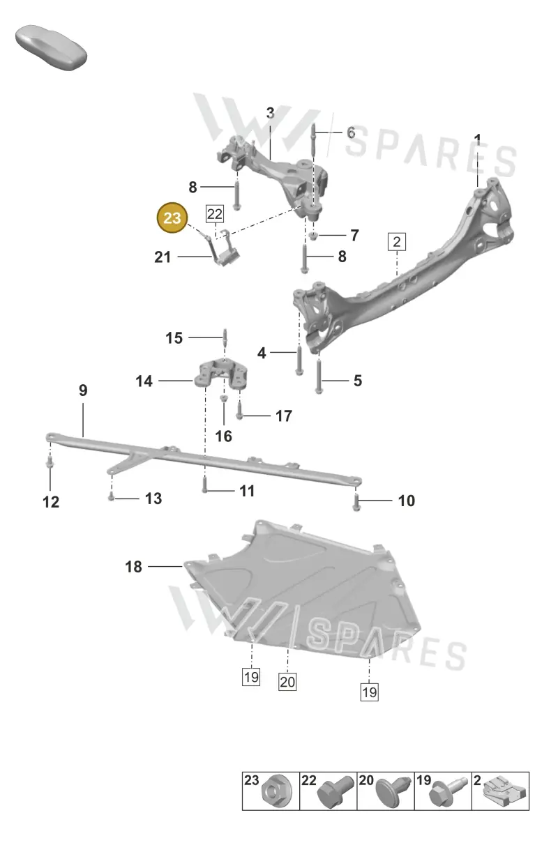 PAF015082 — Porsche 911 (2018-2024) diagram p53501005, position 23
