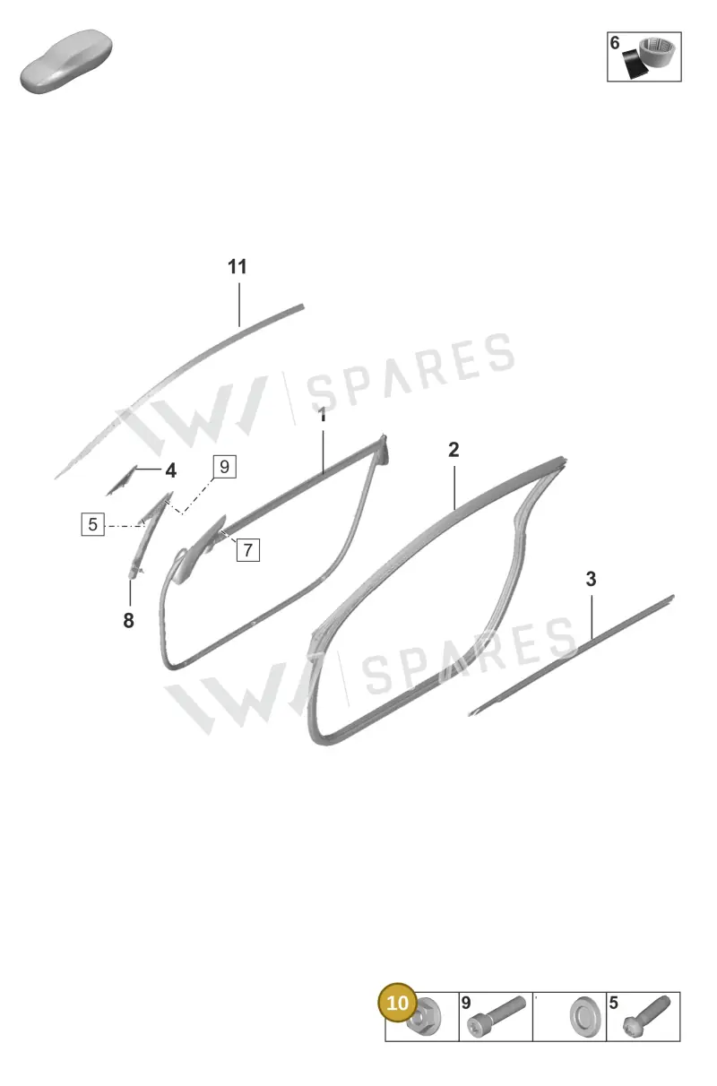 PAF015082 — Porsche 911 (2024-2025) diagram p53804100, position 10