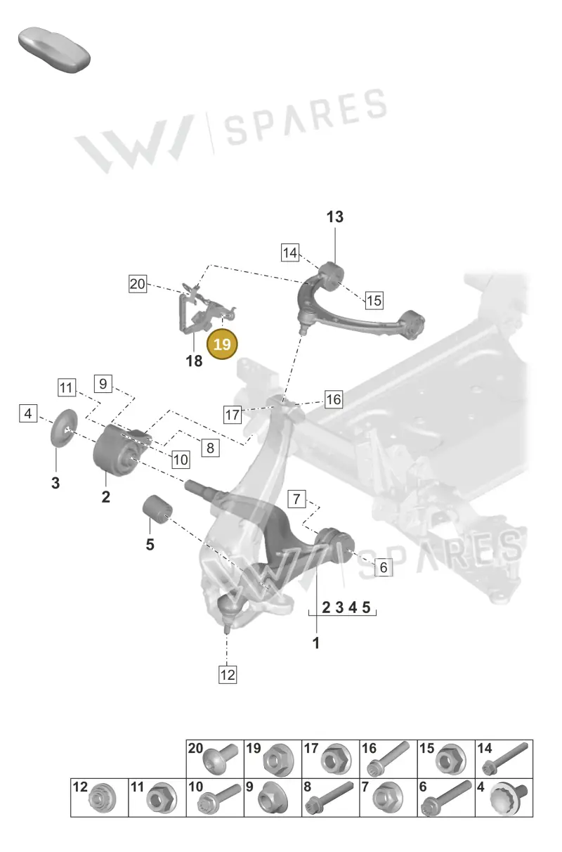 PAF015082 — Porsche Taycan Sport Turismo (2023-2025) diagram p56401050, position 19