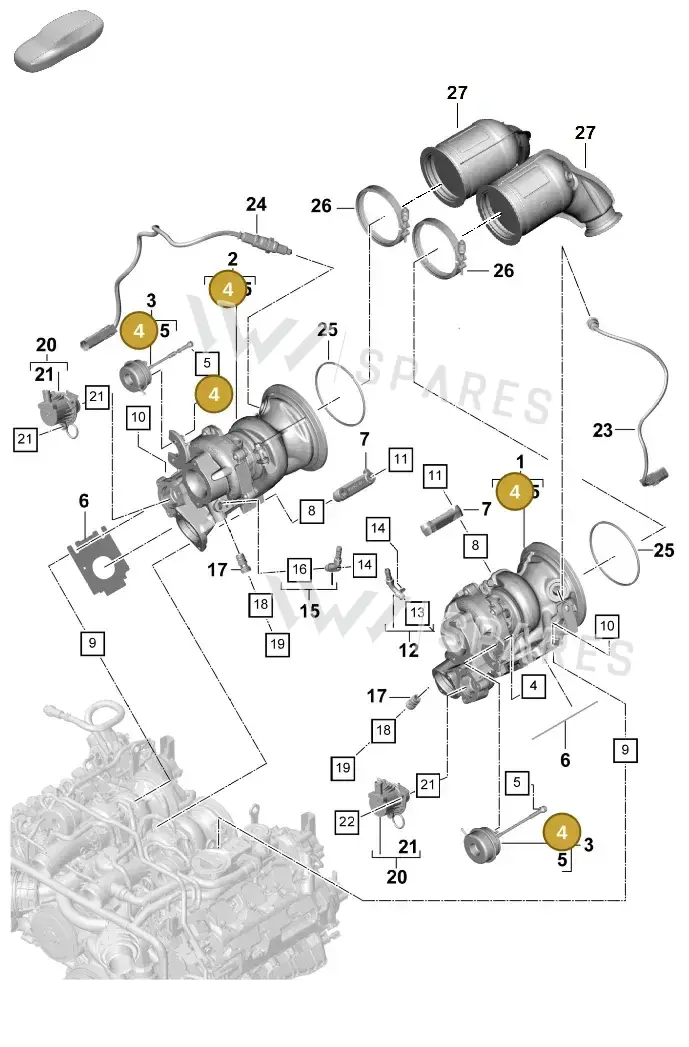 PAF015082 — Porsche Panamera (2023-2025) diagram p58202010, position 4