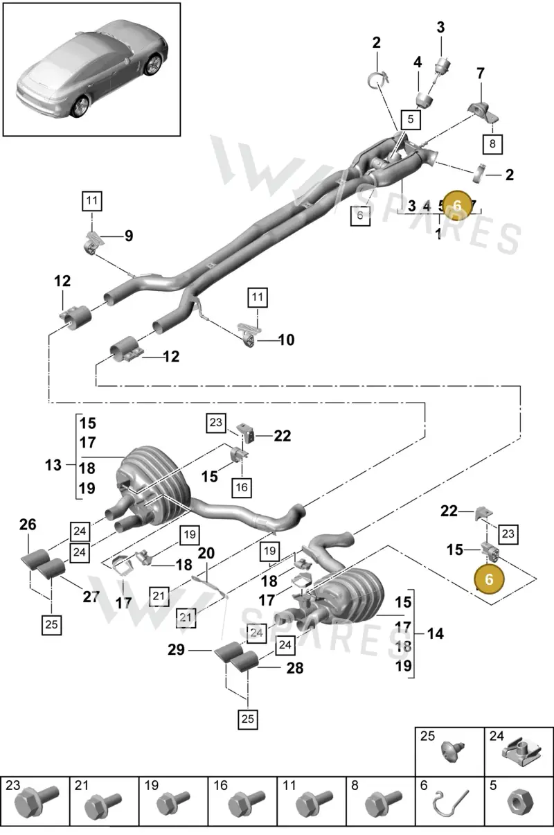 PAF01552630 — Porsche Panamera (2016-2020) diagram p49203025, position 6
