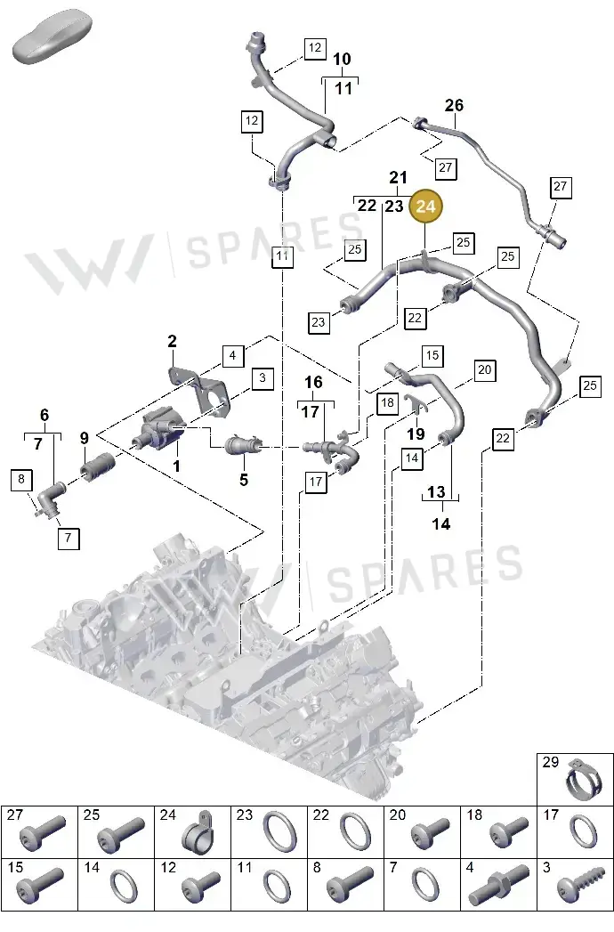 PAF020625 — Porsche Cayenne Coupe (2023-2023) diagram p60105060, position 24