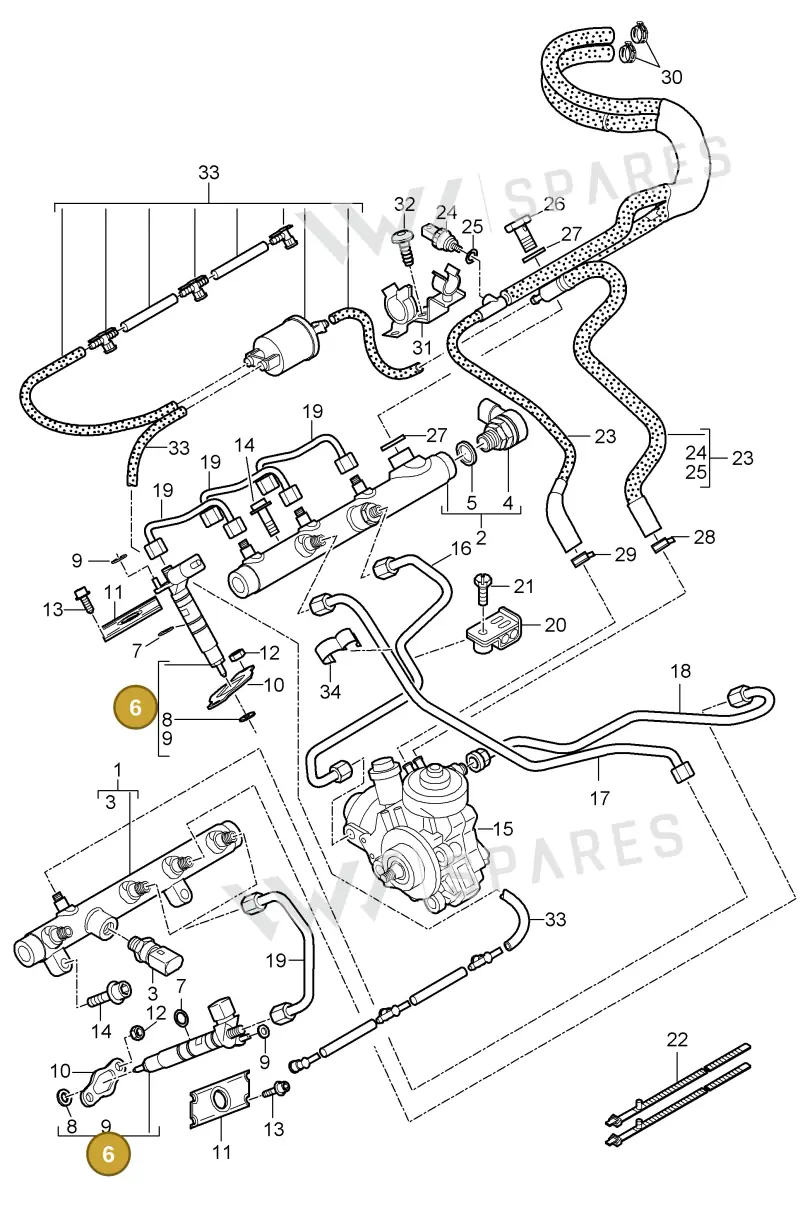PAF021071 — Porsche Cayenne (2007-2010) diagram p31107008, position 6