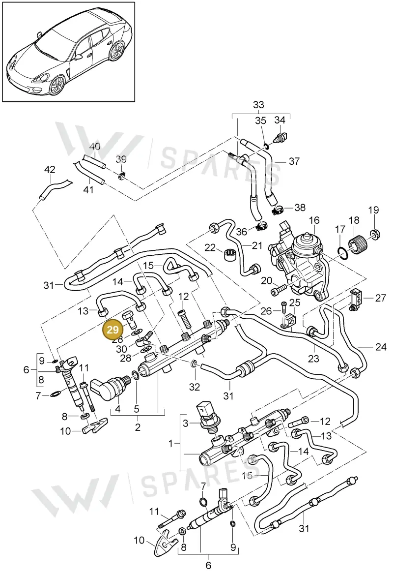 PAF021071 — Porsche Panamera (2009-2016) diagram p35107040, position 29