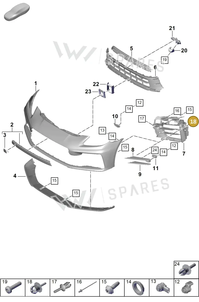 PAF038549 — Porsche Panamera (2023-2025) diagram p62802000, position 18