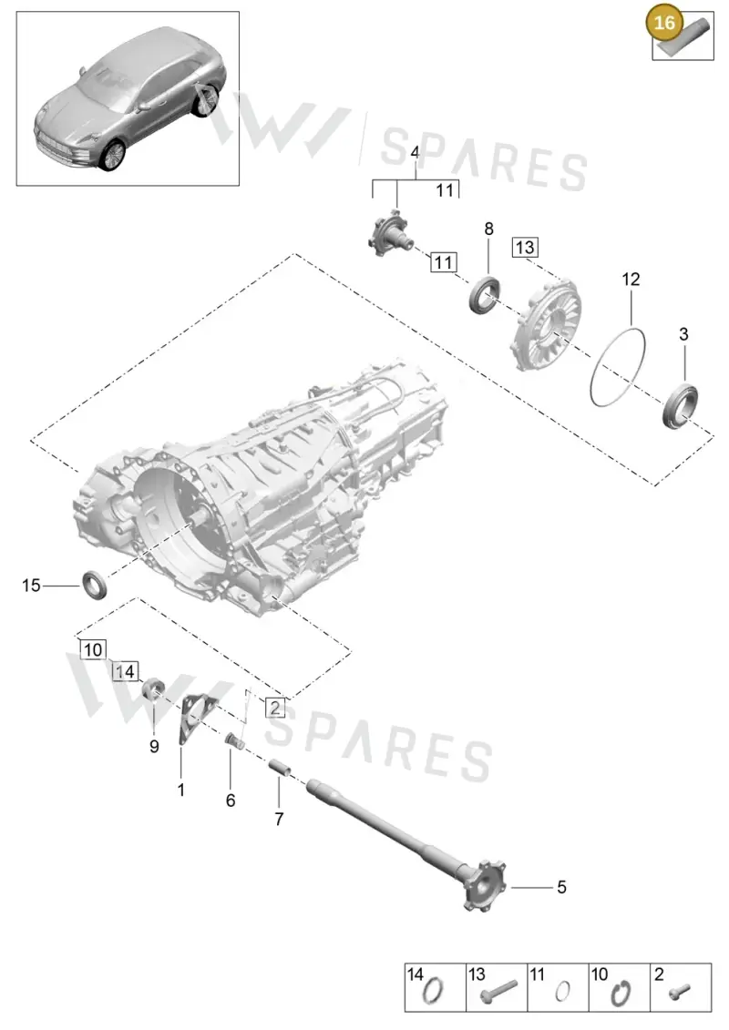 PAF055128 — Porsche Macan (2018-2022) diagram p52000060, position 16