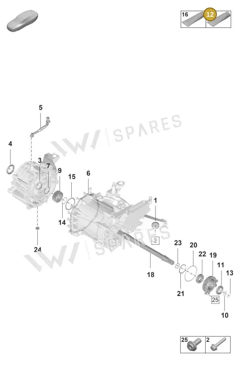PAF055128 — Porsche Taycan Sport Turismo (2019-2024) diagram p56354100, position 12
