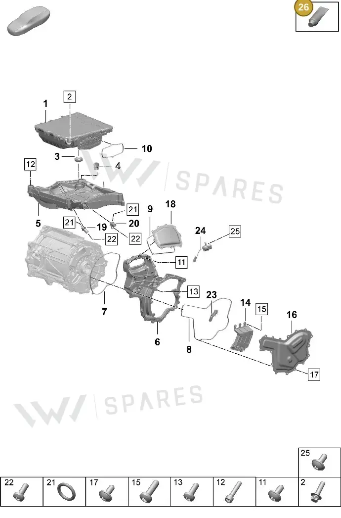 PAF055128 — Porsche Taycan Sport Turismo (2023-2025) diagram p64152060, position 26