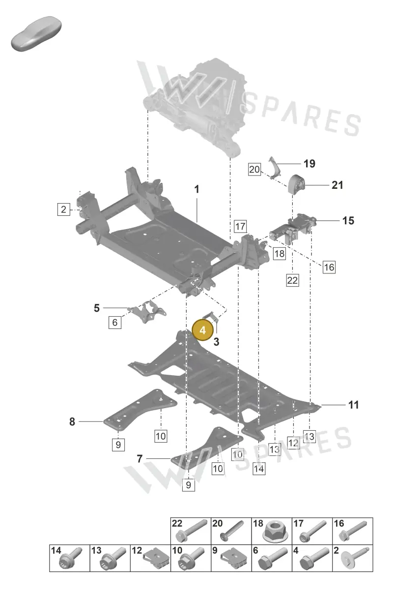 PAF10063604 — Porsche Taycan Sport Turismo (2019-2024) diagram p56401000, position 4