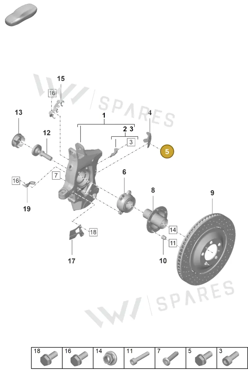 PAF100829 — Porsche 911 (2021-2022) diagram p59401050, position 5