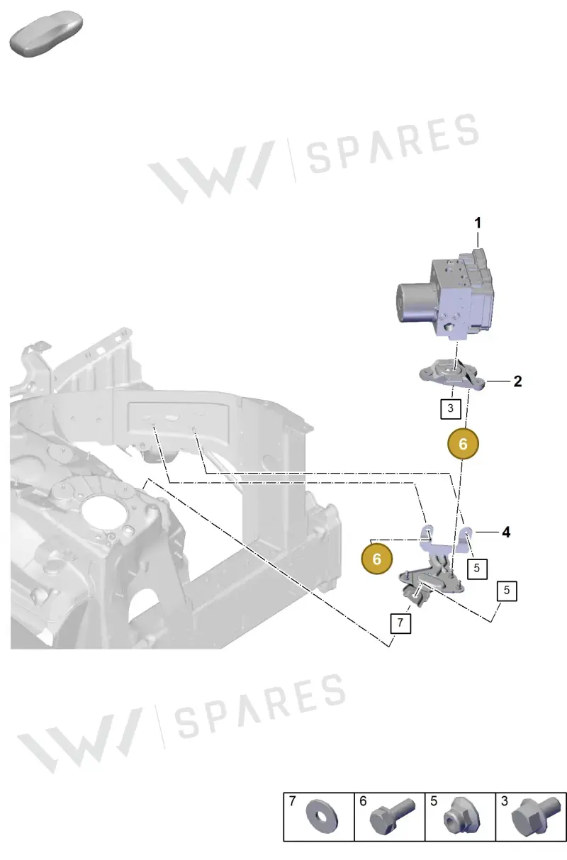 PAF100829 — Porsche Cayenne Coupe (2023-2023) diagram p60605000, position 6