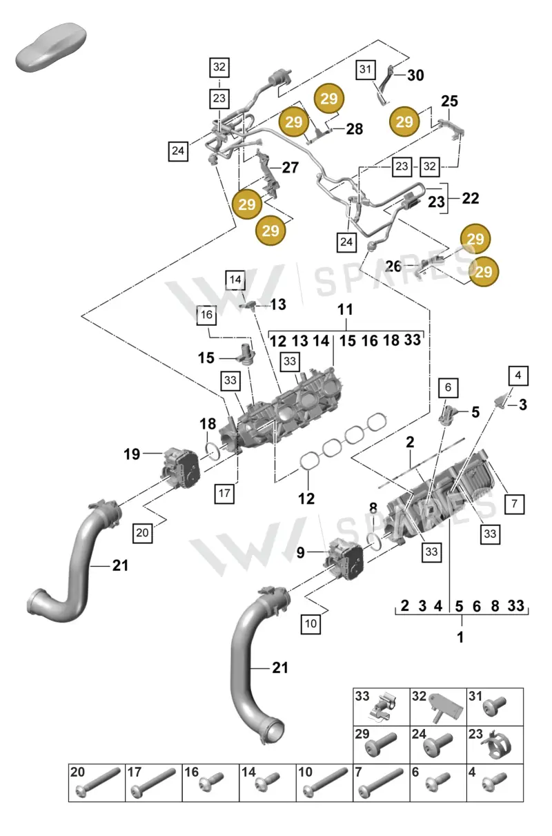 PAF101243 — Porsche Panamera (2020-2023) diagram p58107100, position 29