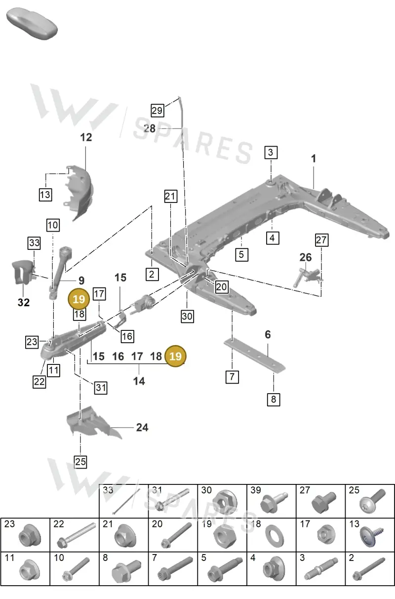 PAF101552A — Porsche 911 (2021-2022) diagram p59401000, position 17+19