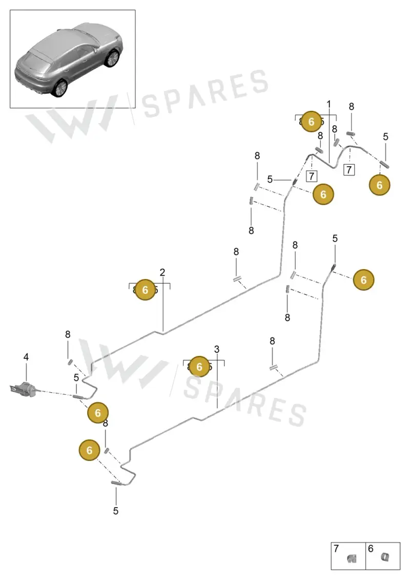 PAF10180700 — Porsche Macan (2018-2022) diagram p52813900, position 6