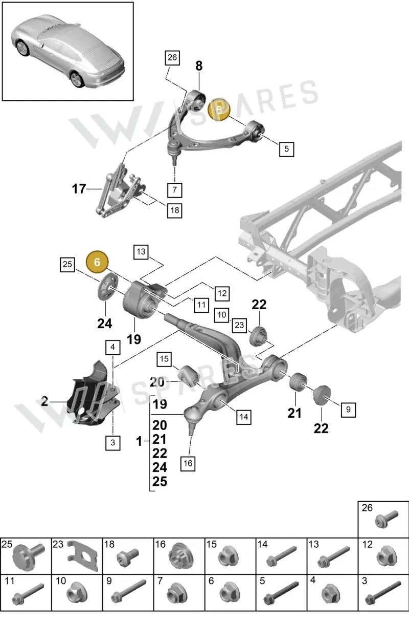 PAF102861 — Porsche Panamera (2016-2020) diagram p49401010, position 6
