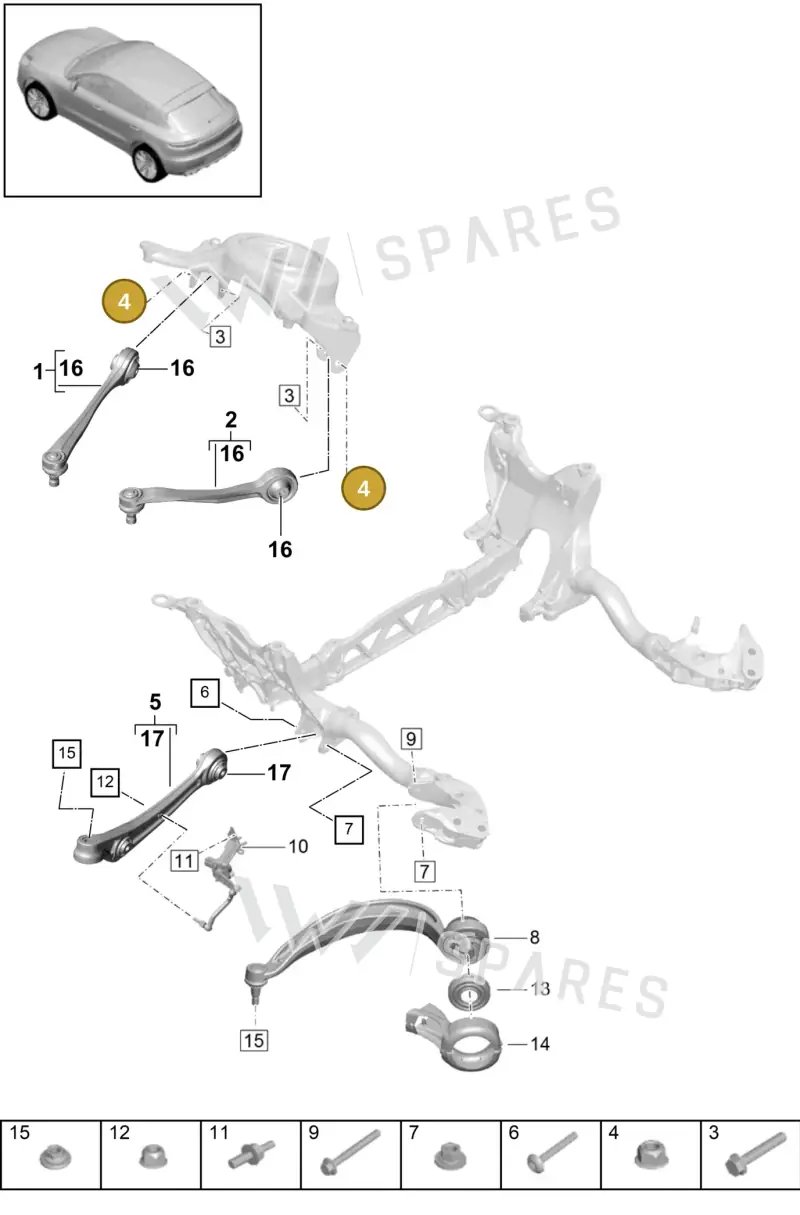 PAF102861 — Porsche Macan (2018-2022) diagram p52401010, position 4