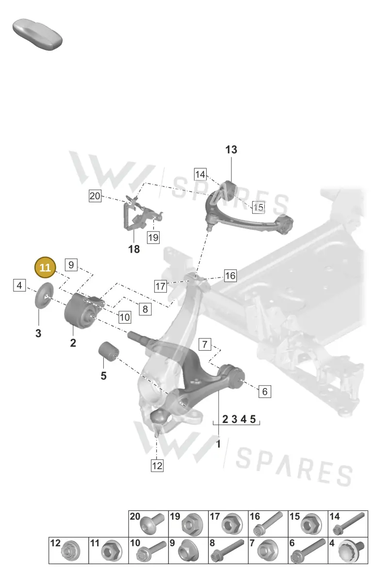 PAF102861 — Porsche Taycan Sport Turismo (2023-2025) diagram p56401050, position 11
