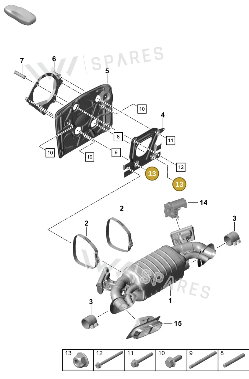 PAF102861 — Porsche 911 (2020-2022) diagram p57202300, position 13